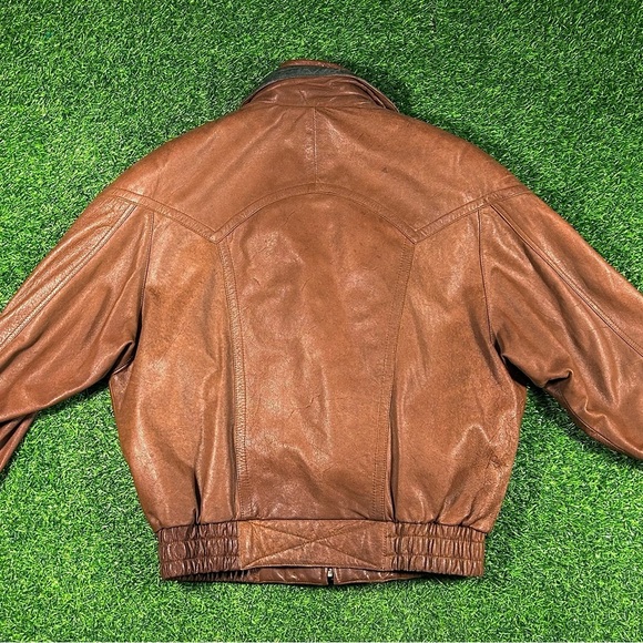 Vintage 90’s Adventure Bound light brown leather jacket - Picture 2 of 6